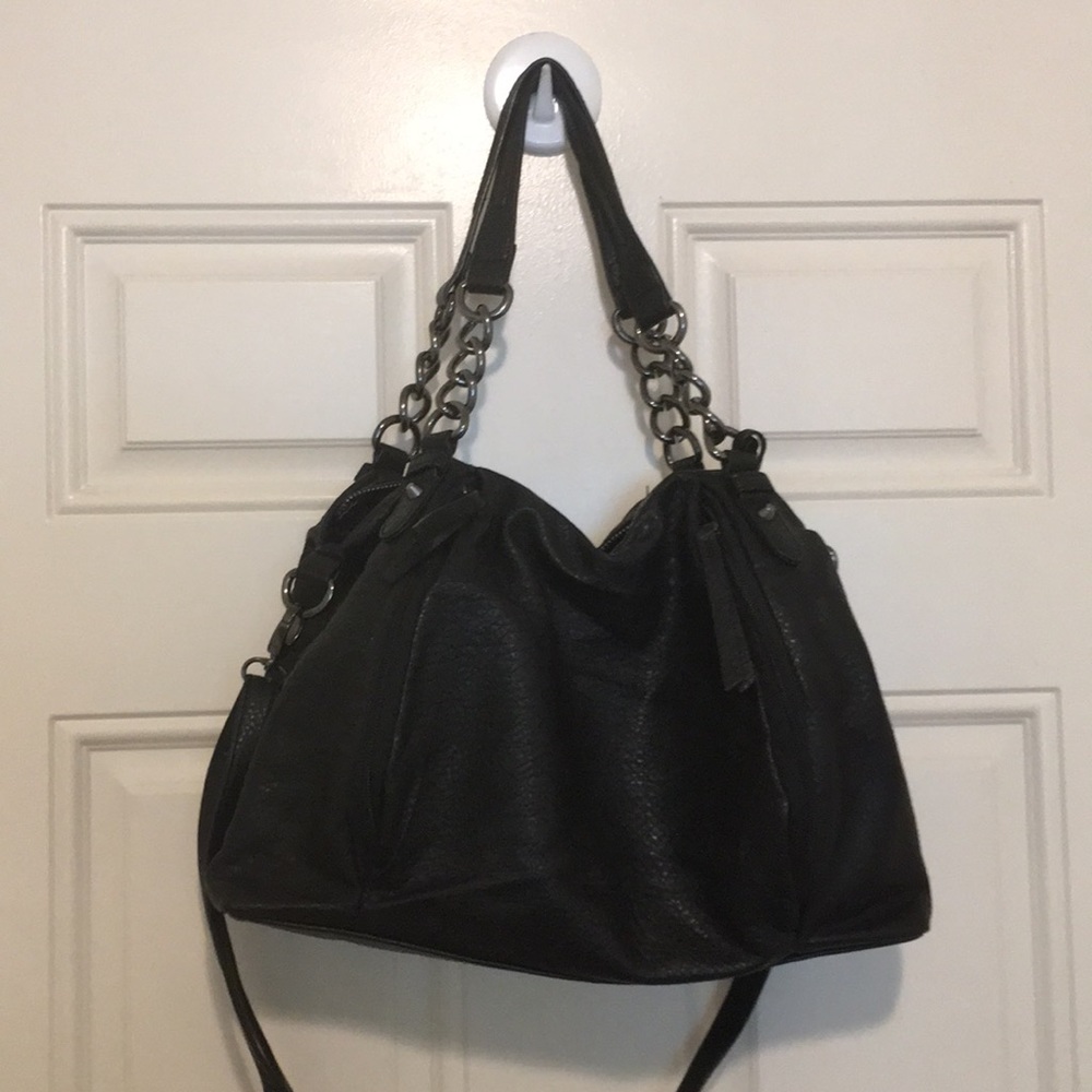 Black multi pocket purse